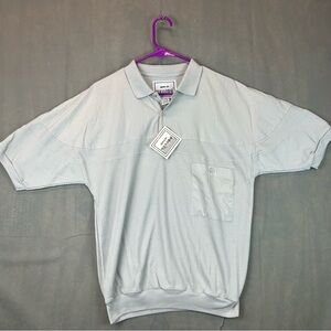 Vintage Huk-A-Poo Polo Shirt Short Sleeve Size Medium Gray NWT